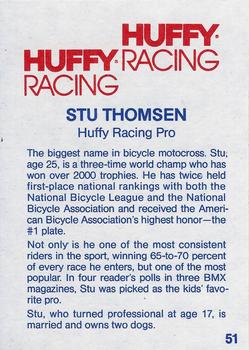 1984 Donruss BMX #51 Stu Thomsen Back